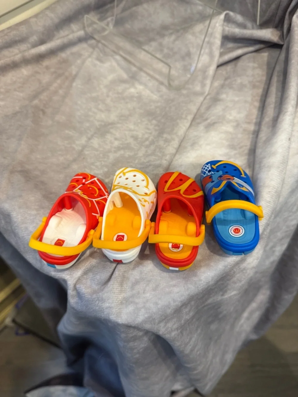 McDonalds Kids Colorful Croc-Style Slip-On Shoes Key Chain Lot‎